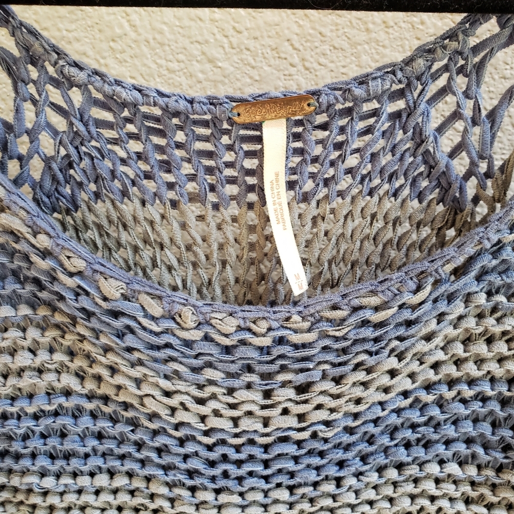 Free People Desert Moon Sweater Indigo - Picture 2 of 3
